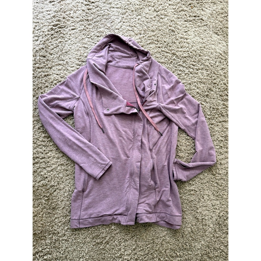 Lululemon Coast Easy Wrap Jacket Women's 8 Purple Long Sleeve Full Zip Outdoor